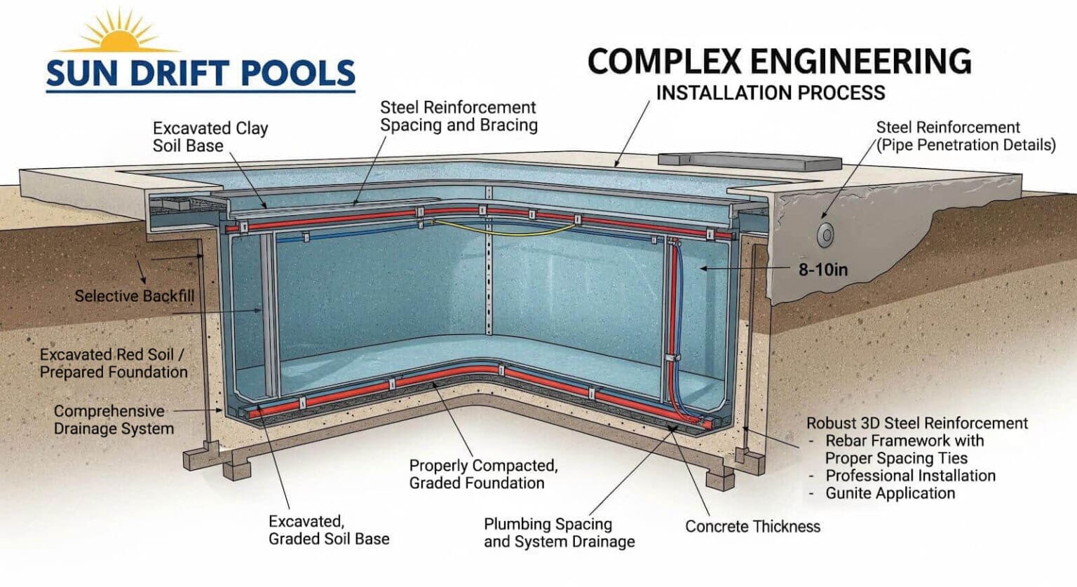 Gunite Pool Installation Spartanburg SC | Custom Concrete Pool Builders ...